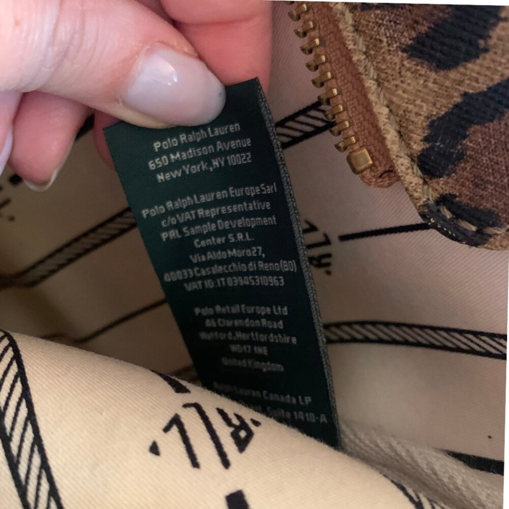 Lauren Ralph Lauren Leopard Print Tote Bag - Brown and Black - Picture 10 of 14